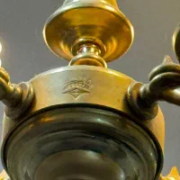 4عدد لوستر 4شعله برنجی اصل نشان دار