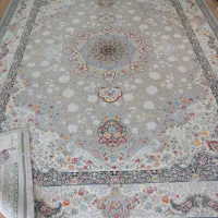 فرش۱۲متری جفت طوسی برجسته