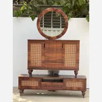 ست آینه کنسول حصیری|بوفه، ویترین، کنسول|یزد, |دیوار