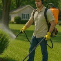 چمن زنی ، سمپاشی ،علف تراشی