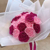 رز روبانی ۲۰ شاخه دو رنگ (توضیحات رو بخونید)
