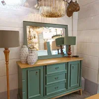 فروش کنسول کاج سبز و میز تلویزیون