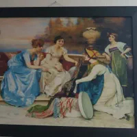 تابلو نقاشی روی پارچه نو