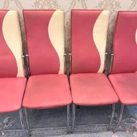 صندلی چرم پایه استیل