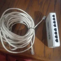 سویچ ۸پورت وکابل ۱۰متری لن|مودم و تجهیزات شبکه|تهران, ظفر|دیوار