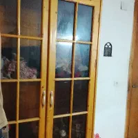 بوفه سالم چوبی شیشه ای