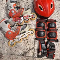 اسکیت از سایز31تا34قابل تنظیم خارجی باتمام تجهیزات