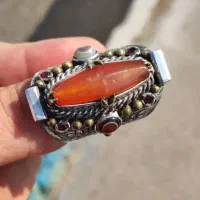 انگشتر عقیق تراش ساسانی