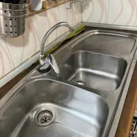 کابینت با گاز و هود وسینک دوقلو(با تخفیف)