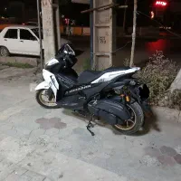 موتور آیروکس ۱۵۵ هواخنک سفید شال طلا|موتورسیکلت|قم, علی آباد|دیوار