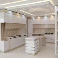 کابینت پاک چوب ترکیب سفید نسکافه ای اقساطی