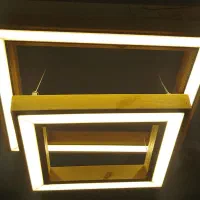 لوستر .مربعی . چوبی .لوستر اویز