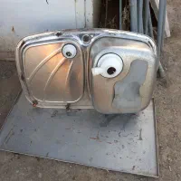 سینک ظرفشویی ۲دانه هر دو تو کارتمیز وسالم|مصالح و تجهیزات ساختمان|مشهد, نیزه|دیوار