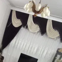 والان مخمل قهوه ای وکرم،فقط والان