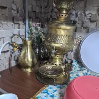 سماور گازی برنجی ۶ لیتری طرح هخامنش