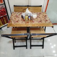 میز چهار نفره چوبی تاشو