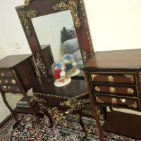 فروش آینه وکنسولِ  ودوتاپاتختی همراه باساعت زیبا|مبلمان خانگی و میز عسلی|نورآباد ممسنی, |دیوار