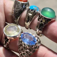 انگشترهای نقره گرمی دو پارت مردانه و زنانه