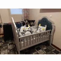 سرویس خواب کودک کاملا نو زیر قیمت|تخت و صندلی بچه|فولادشهر, B4|دیوار