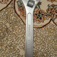 آچار فرانسه آکبند . بدون کارکرد . FORGED STEEL