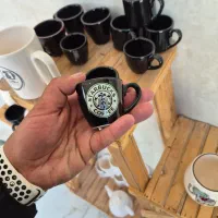 اسپرسو شات قهوه دبل تک فنجان نیم لیوان مشکی