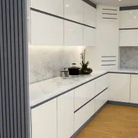 کابینت سفید طوسی هایگلاس/استفاده نشده/دست دوم