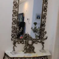 آینه شمعدان و ساعت آلومینیوم