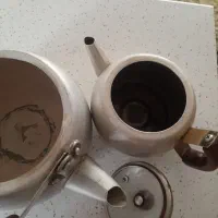 کتری و قوری کارکرده لوستر چوبی نو