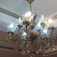 لوستر پنج شاخه همراه چراغاش