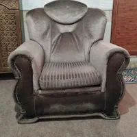 مبل مخمل قهوه ای