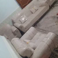 مبل ۷نفره راحتی کرمی سمساری بزرگ کوهکن