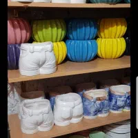 انواع گلدان و زیر گلدان سرامیکی رنگی و سفید