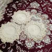 رومیزی مکرومه بافی|صنایع دستی و سایر لوازم تزئینی|یزد, |دیوار
