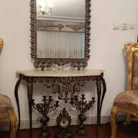 آینه و شمعدان برنجی