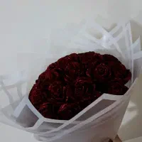 رز زرشکی شاین ۲۵ شاخه|گل مصنوعی|نسیم‌شهر, |دیوار