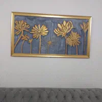 تابلو دکوراتیو ورق طلا (120×60)