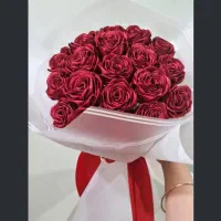 دسته گل رز ربانی ساده و شاین دار|گل مصنوعی|تهران, دهقان|دیوار