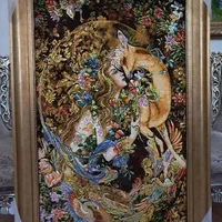 تابلوفرش دستبافت/تابلو فرش طرح نیاز نوازش|تابلو فرش|تهران, استاد معین|دیوار