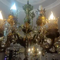لوستر برنز ۱۰ شاخه دو عدد|لوستر و چراغ آویز|خوی, |دیوار