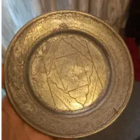 بشقاب مسی دیوار کوب قدیمی دعا حک شده