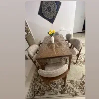 فروش مبل راحتی۸ نفره  و میز نهار خوری ۶نفره راش نو