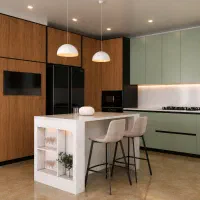 طراحی سه‌بعدی کابینت و کمد دیواری