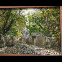 تابلو فرش دستبافت کوچه باغ