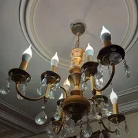 این مدل لوستر طلایی الیرام|لوستر و چراغ آویز|تبریز, |دیوار