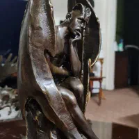 شیطان بال بزرگ مجسمه برنزی برنز