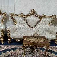 مبلمان سلطنتی مدل گلریز تمام چوب گردو