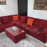 مبل راحتی ال زرشکی شش نفره
