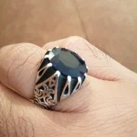 انگشتر نقره ( یاقوت کبود )