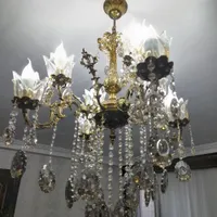 لوستر برنز دوعدد چهار شاخه دوطبقه