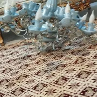لوستر رنگ آبی ۸ شاخه|لوستر و چراغ آویز|مشهد, شهید فرامرز عباسی|دیوار
